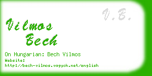 vilmos bech business card